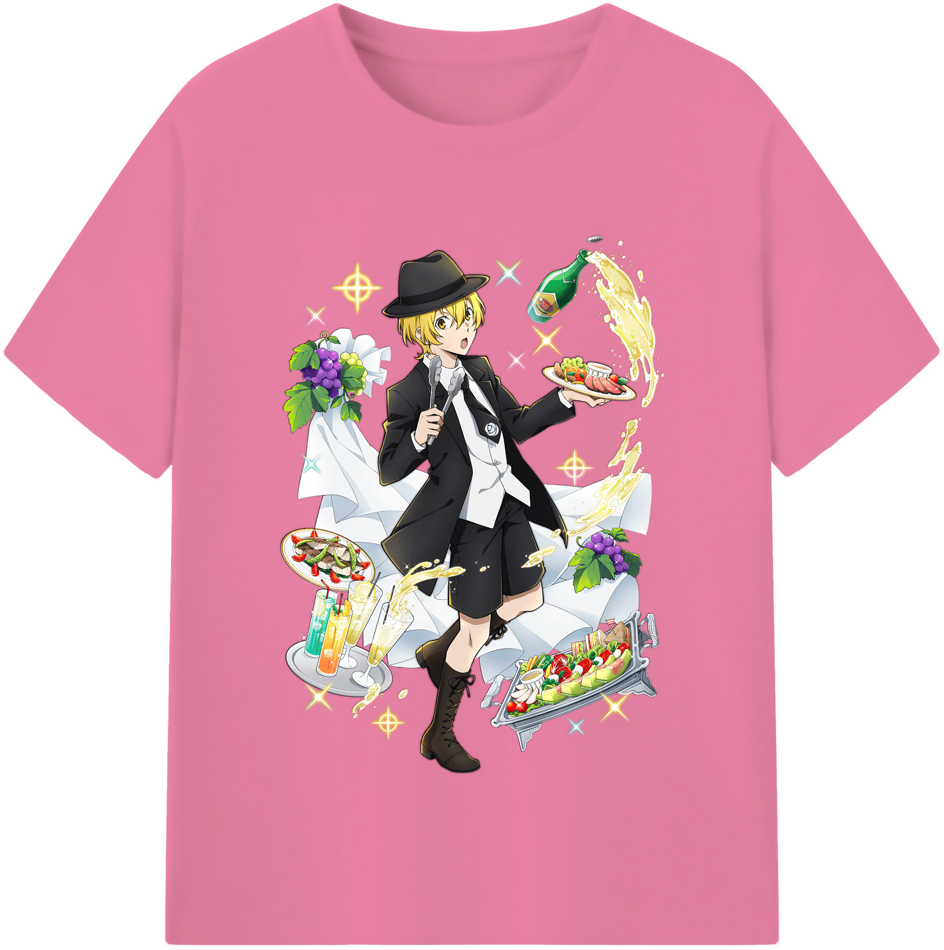（画像用） 文豪ストレイドッグス Bungo Stray Dogs 綿100％半袖Tシャツ（フロントプリント）
